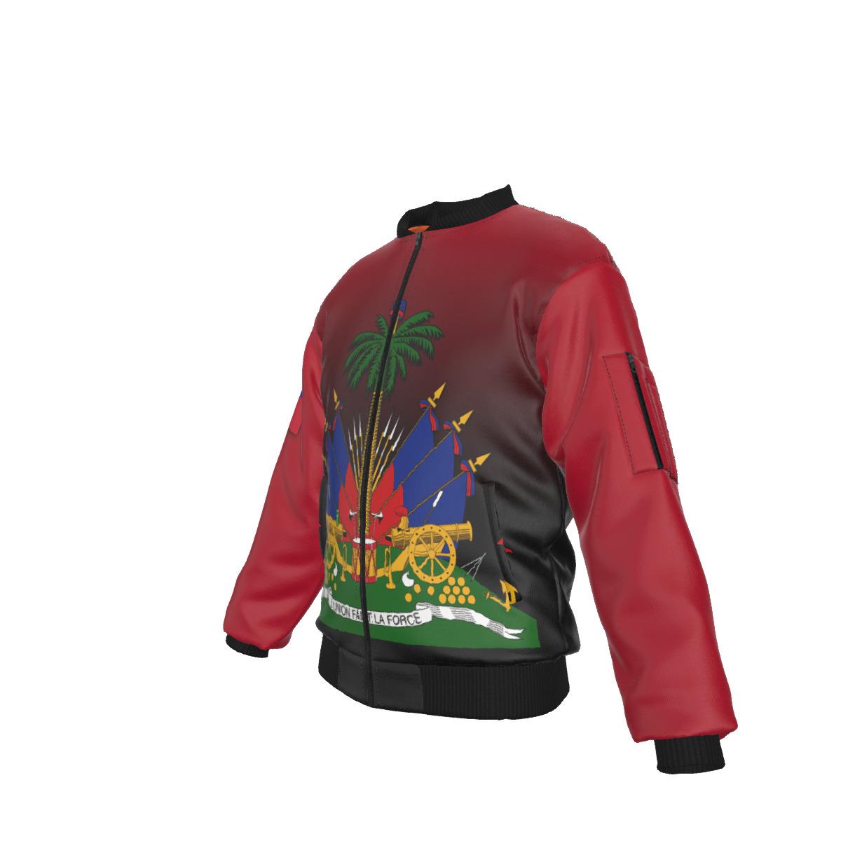 Haiti Coat of Arms Haitian Army Military Flight Bomber Jacket