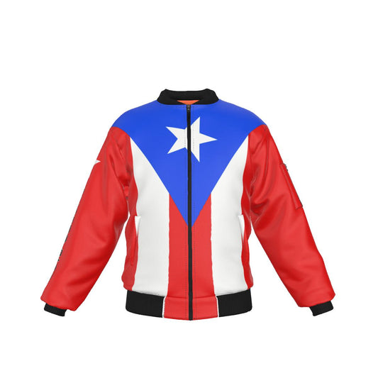 Puerto Rico Flag Men's Army Military Flight Bomber Jacket
