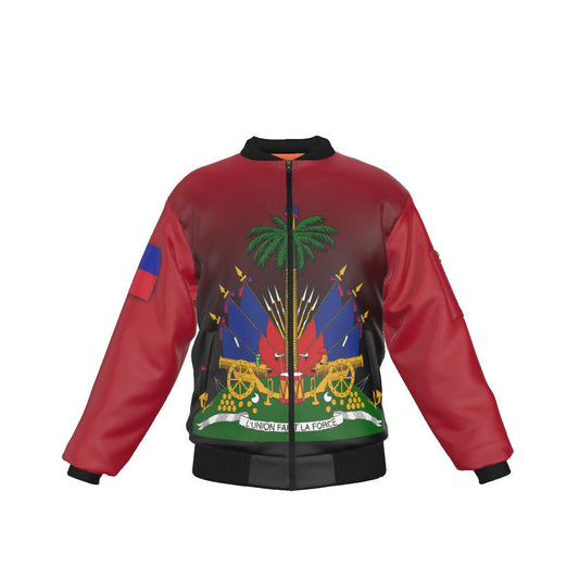 Haiti Coat of Arms Haitian Army Military Flight Bomber Jacket