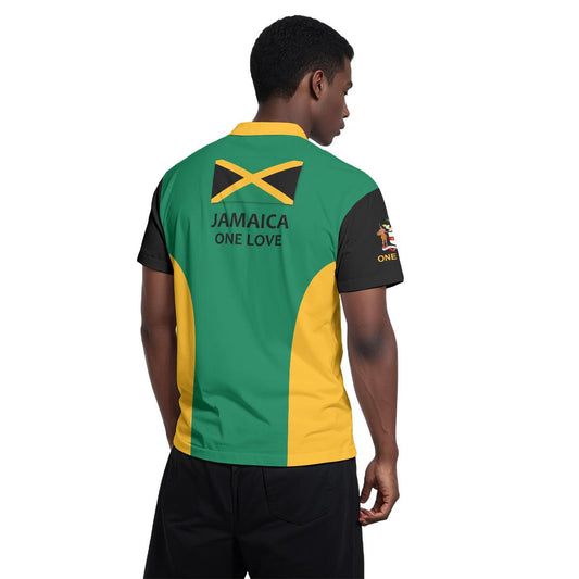 Jamaica Flag One Love High Quality Men's Polo Collar Jersey