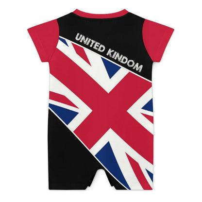 Add Your Childs Name. United Kingdom Flag Newborn Baby Onesie Bodysuit Romper