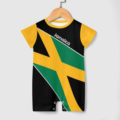 Add Your Childs Name. Jamaica Flag Newborn Baby Onesie Bodysuit Romper