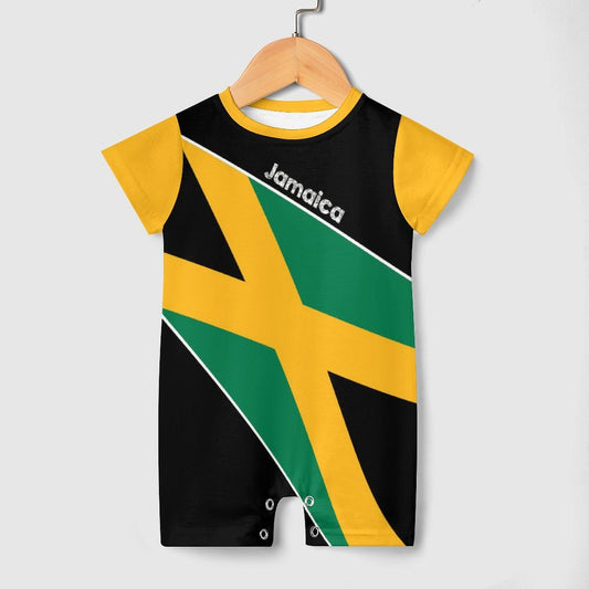 Add Your Childs Name. Jamaica Flag Newborn Baby Onesie Bodysuit Romper